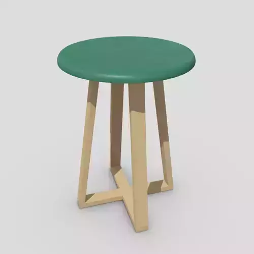 Stool 8 side table with top and wooden legs