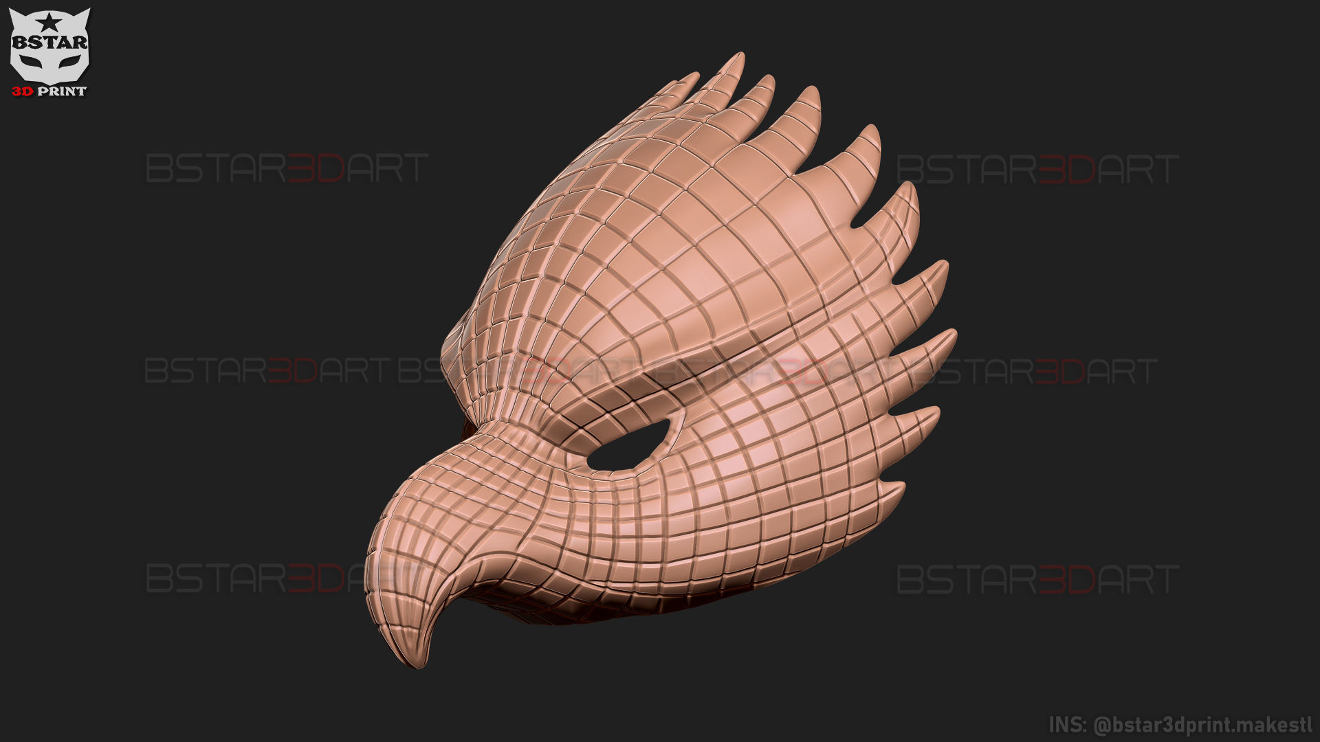 Squid Game Mask - Vip Eagle Mask Cosplay 3D print model_35