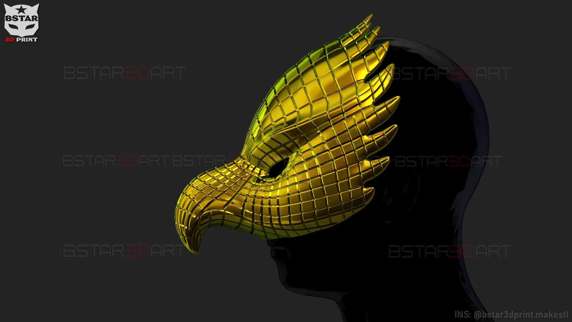 Squid Game Mask - Vip Eagle Mask Cosplay 3D print model_21