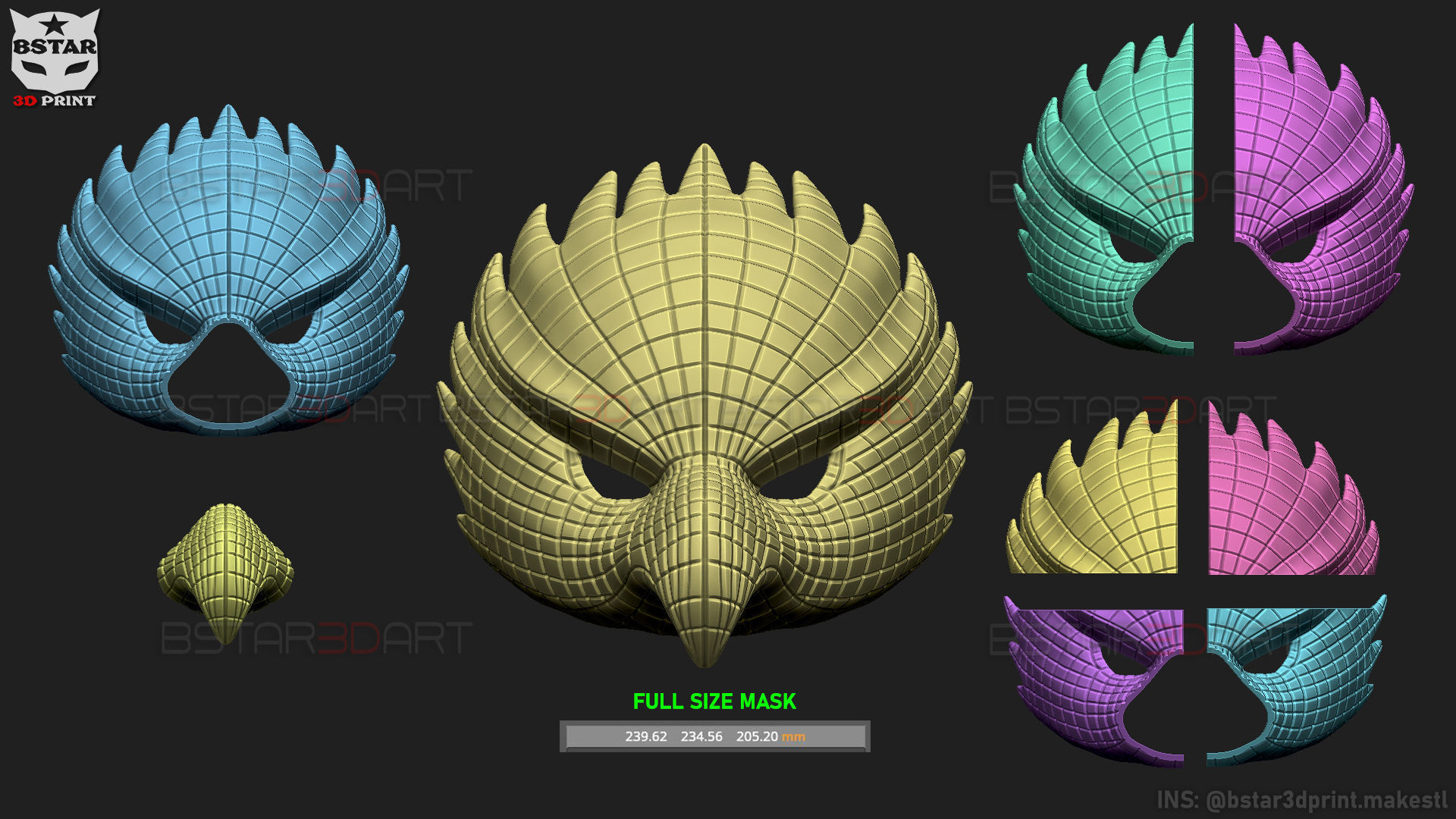 Squid Game Mask - Vip Eagle Mask Cosplay 3D print model_44