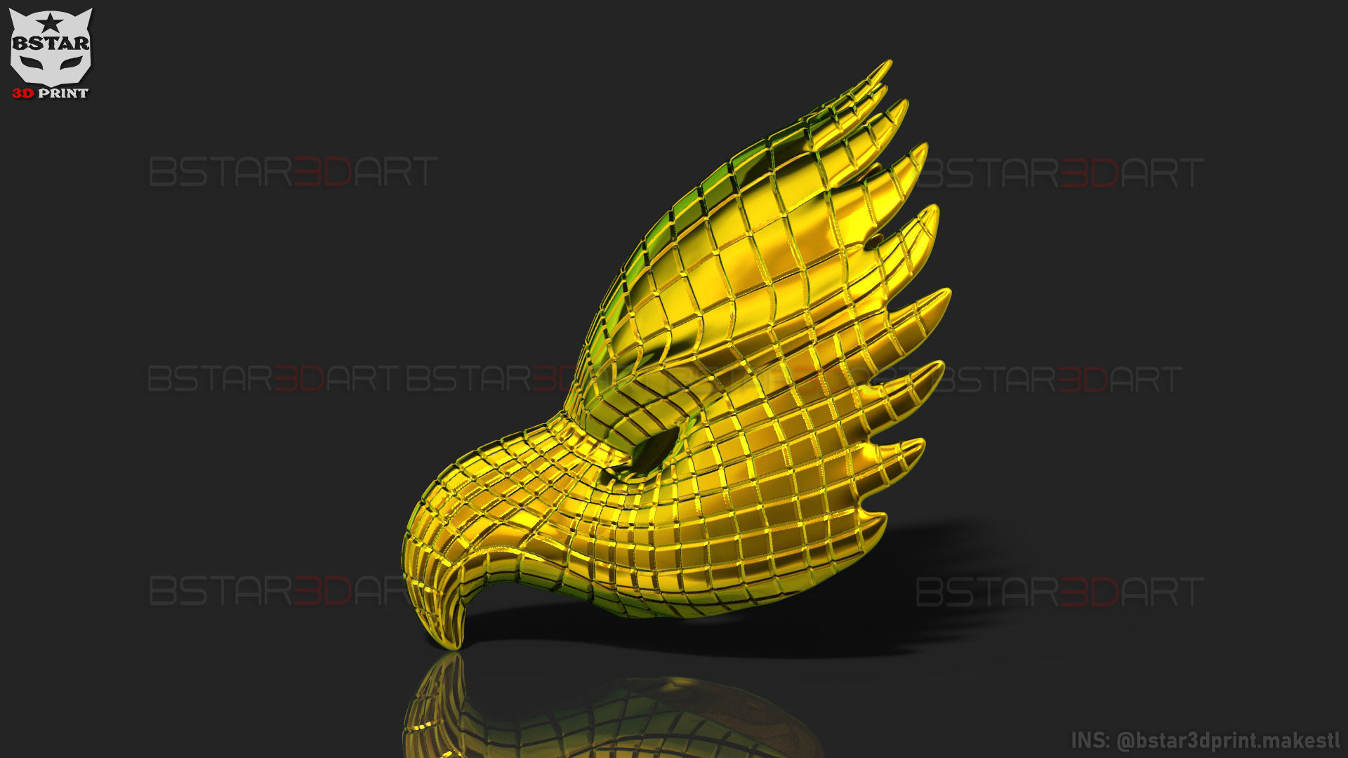 Squid Game Mask - Vip Eagle Mask Cosplay 3D print model_28