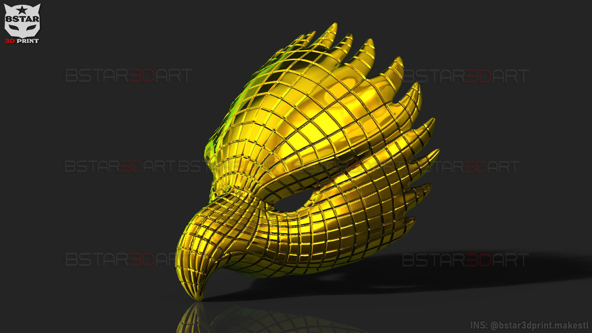 Squid Game Mask - Vip Eagle Mask Cosplay 3D print model_27