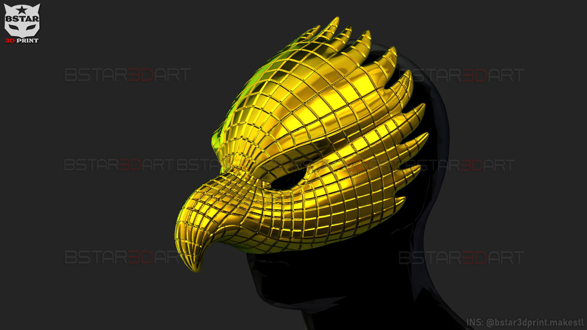 Squid Game Mask - Vip Eagle Mask Cosplay 3D print model_20