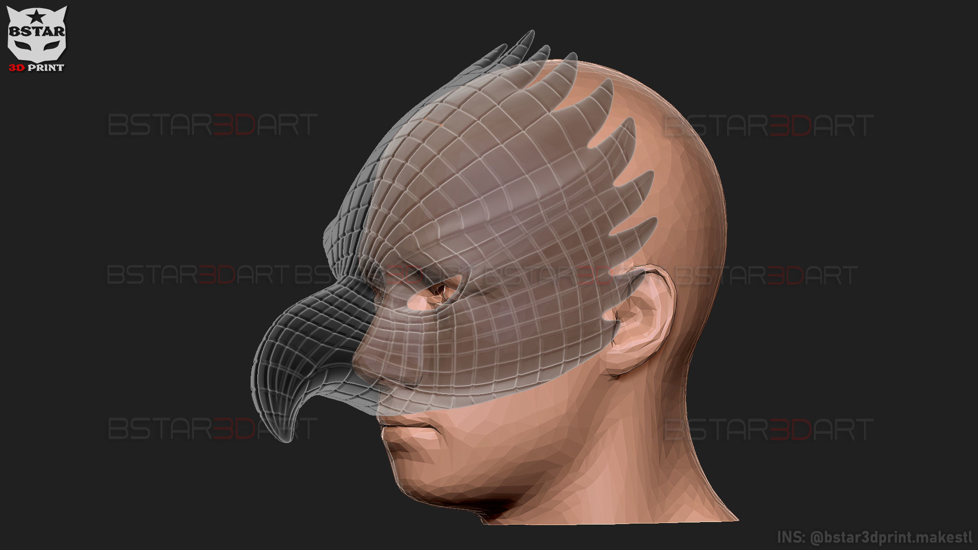 Squid Game Mask - Vip Eagle Mask Cosplay 3D print model_42