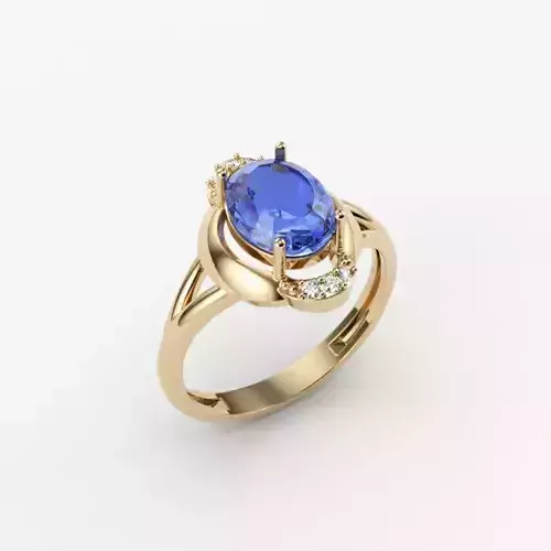 Solitaire women ring  CAD 3dm stl