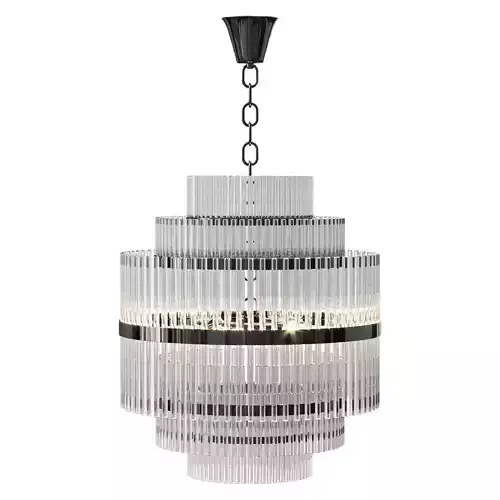 GLASS CHANDELIER CHROME
