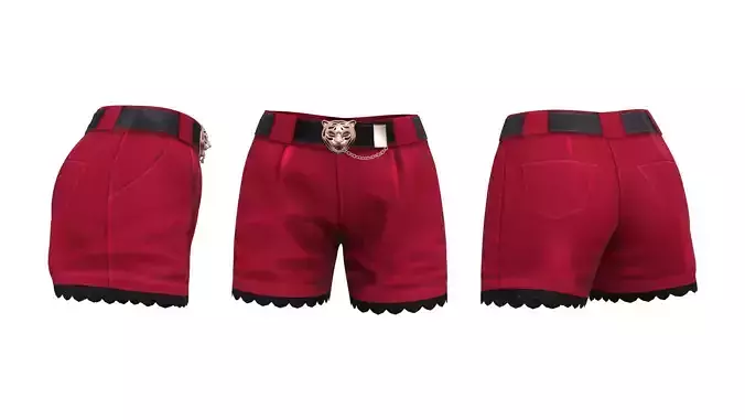 Lion Belt Shorts
