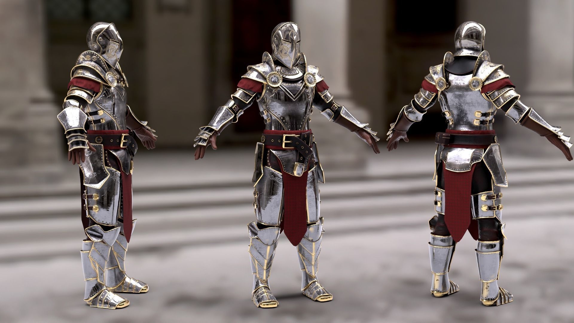 Valor Knight Low-poly 3D model_3