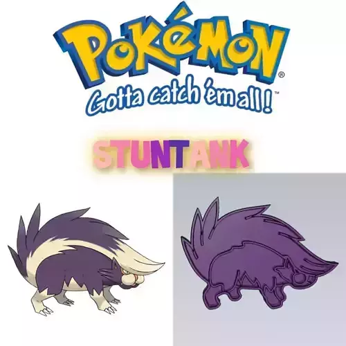 Amazing Pokemon Stuntank Cookie Cutter Stamp Cake Decorating 