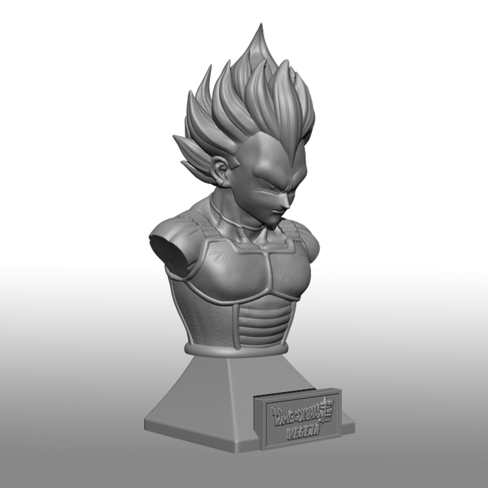Vegeta Hakaishin Bust 3D print model_1