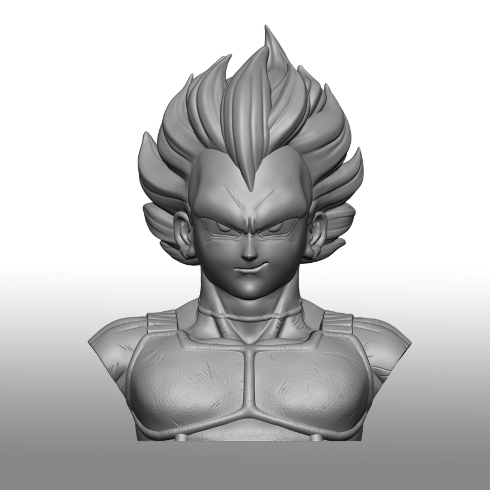 Vegeta Hakaishin Bust 3D print model_3