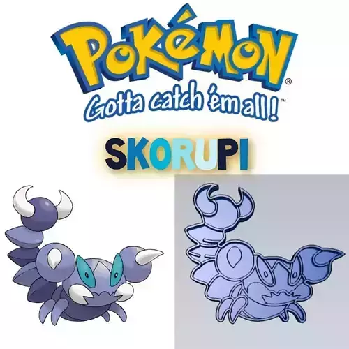 Amazing Pokemon Skorupi Cookie Cutter Stamp Cake Decorating 