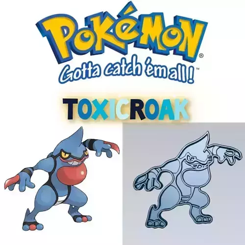 Amazing Pokemon Toxicroak Cookie Cutter Stamp Cake Decorating 