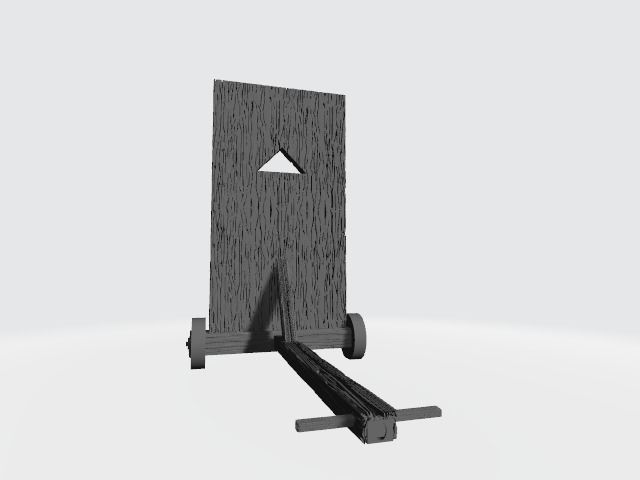 Single medieval siege protection 3D print model_4