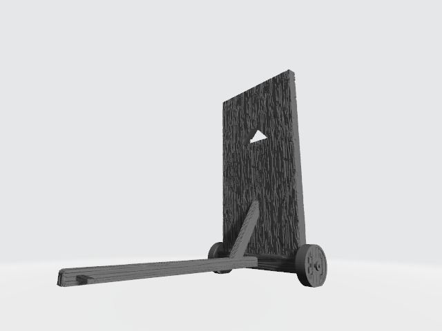 Single medieval siege protection 3D print model_3