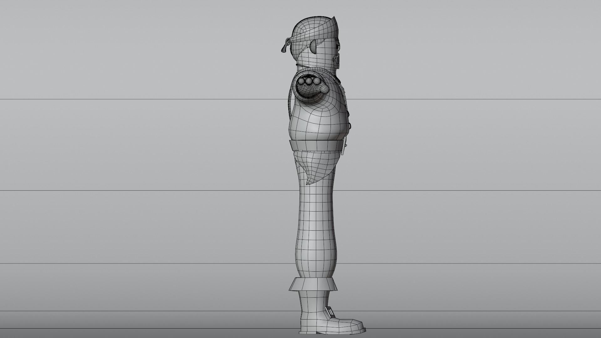 Minimal Pirate 3D Cartoon Character 3D model_23