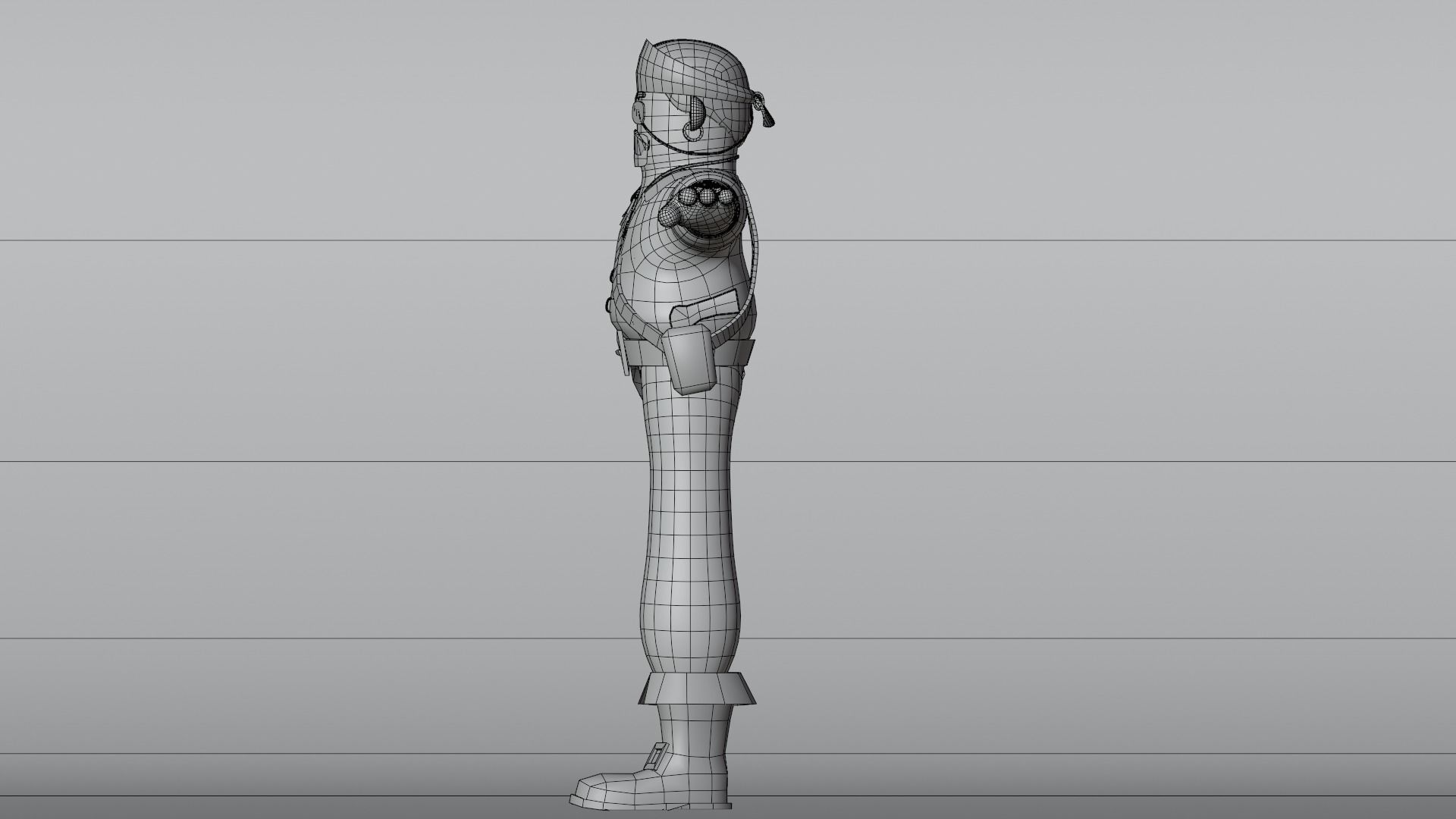 Minimal Pirate 3D Cartoon Character 3D model_25
