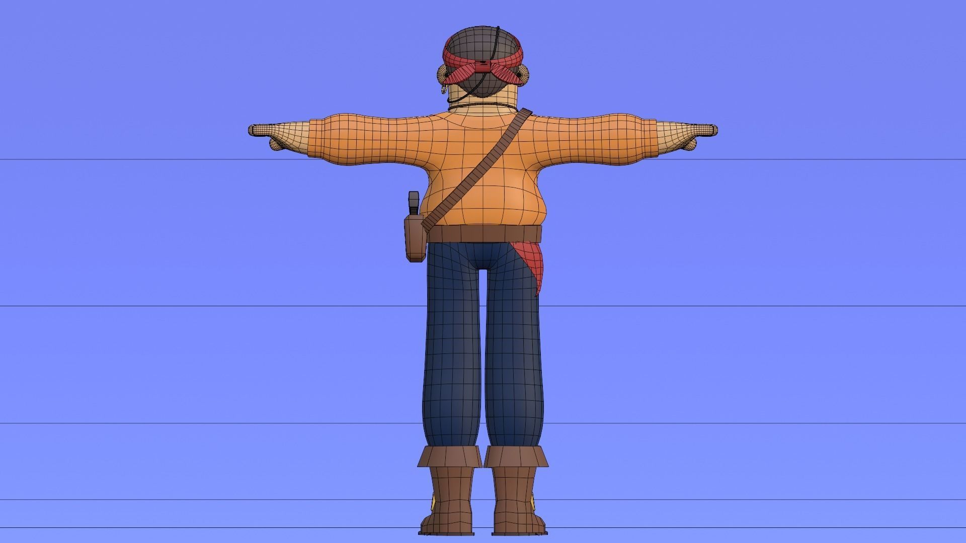 Minimal Pirate 3D Cartoon Character 3D model_28