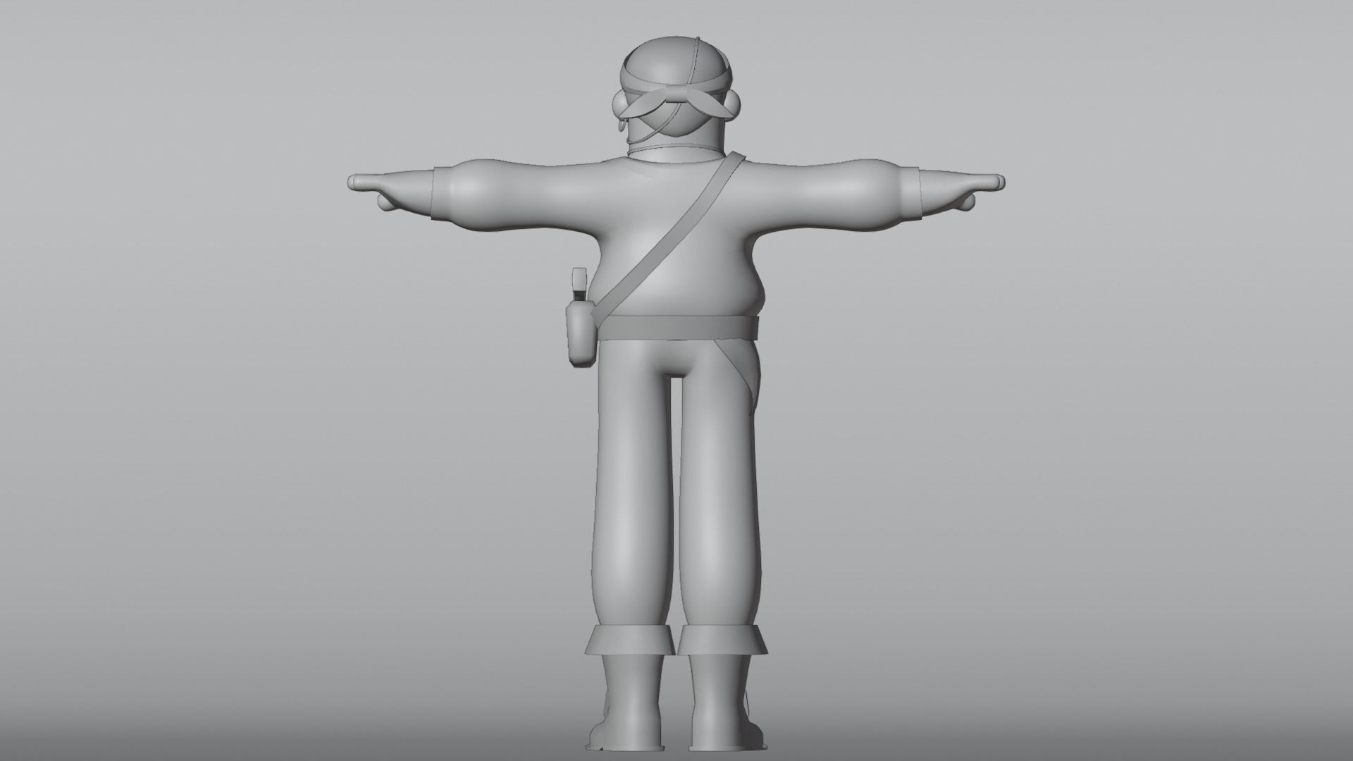 Minimal Pirate 3D Cartoon Character 3D model_20