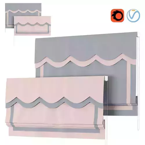 Roman Curtains 118 Flat Fold Scallops Fabric Shades