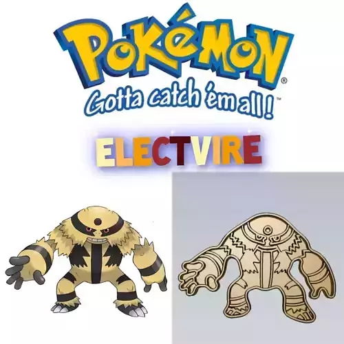 Amazing Pokemon Electvire Cookie Cutter Stamp Cake Decorating 3D model