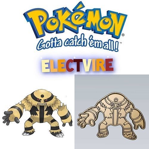 Amazing Pokemon Electvire Cookie Cutter Stamp Cake Decorating  3D model