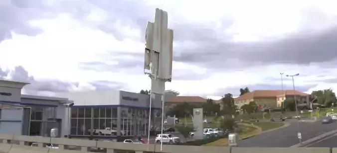 Sign placard old rusted thin 3D model 3D model