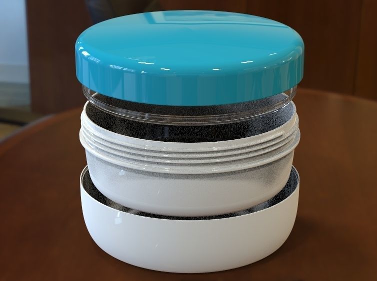 Facial Cream Pot 3D print model_2