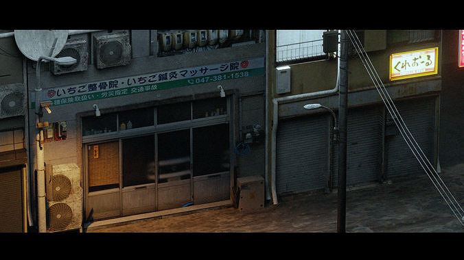 Cyberpunk Street 3D model 4