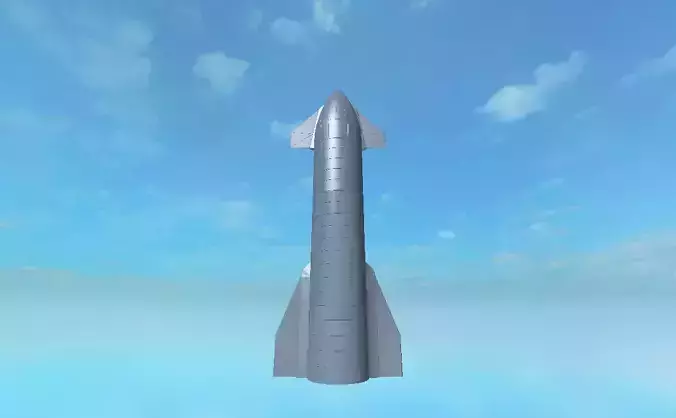 SpaceX Starship Low Poly 3D Model Low-poly 3D model