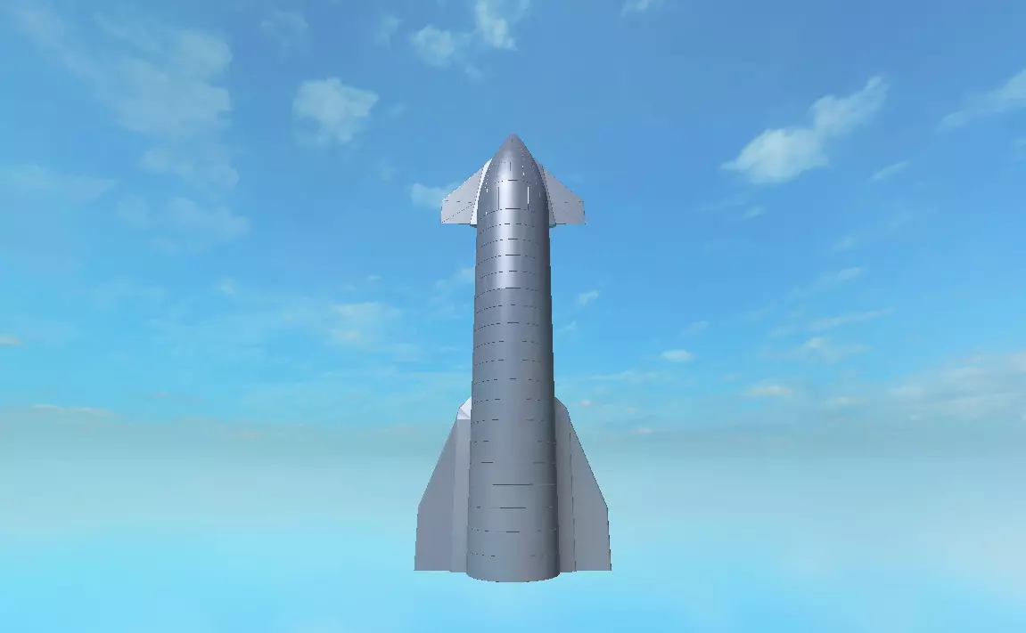 SpaceX Starship Low Poly 3D Model Low-poly 3D model_0