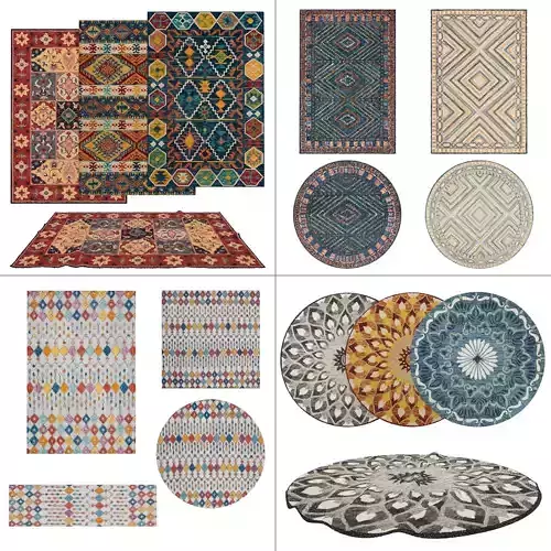 4 in 1 Rug Collection No 21 Low-poly 3D model