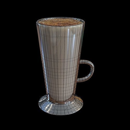coffee latte  Free low-poly 3D model