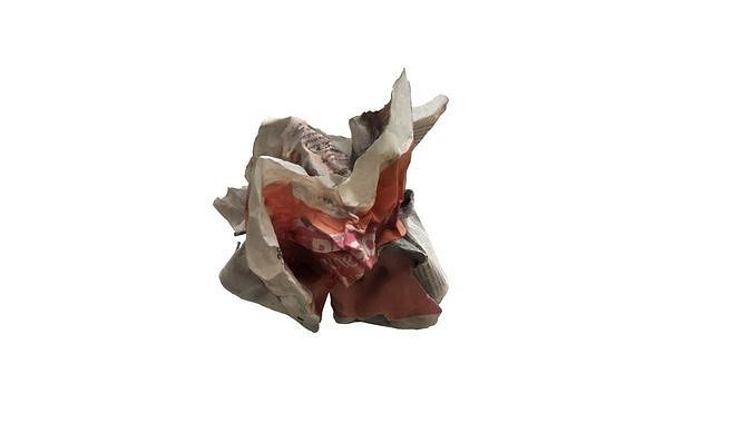 Newspaper crumpled  3D model
