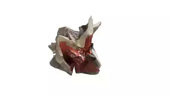 Newspaper crumpled  3D model