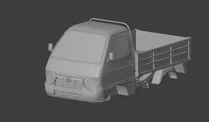 Piaggio Quargo 2006  Game Ready  Separated  3D Detail 