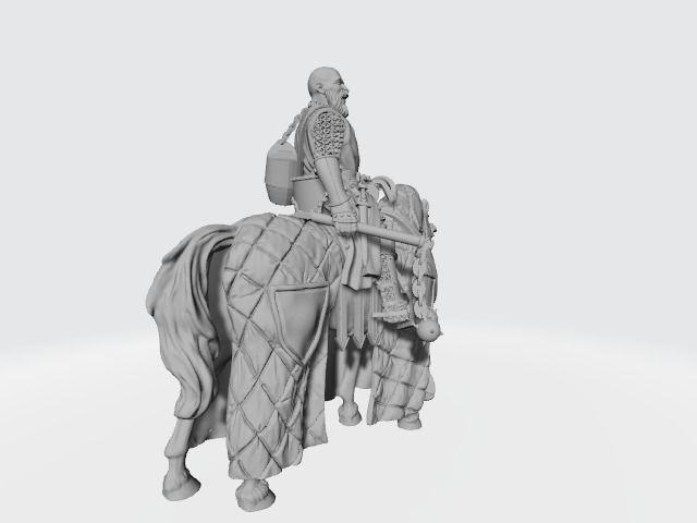 Medieval Knight with helmet in chain 3D print model_6