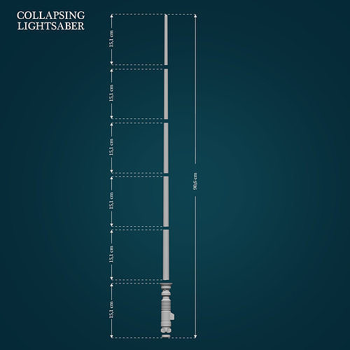 Collapsing Lightsaber from Star Wars 3D print model