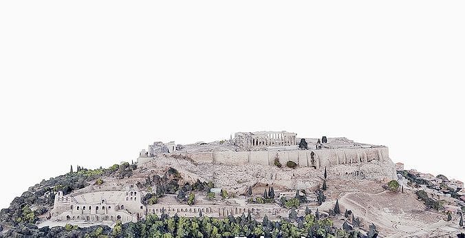 Acropolis of Athens - Parthenon Low-poly 3D model 2