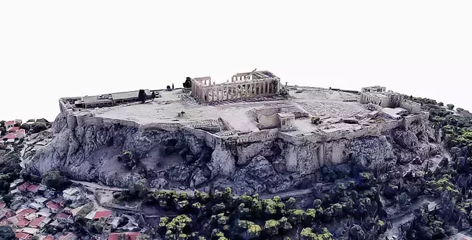Acropolis of Athens - Parthenon Low-poly 3D model