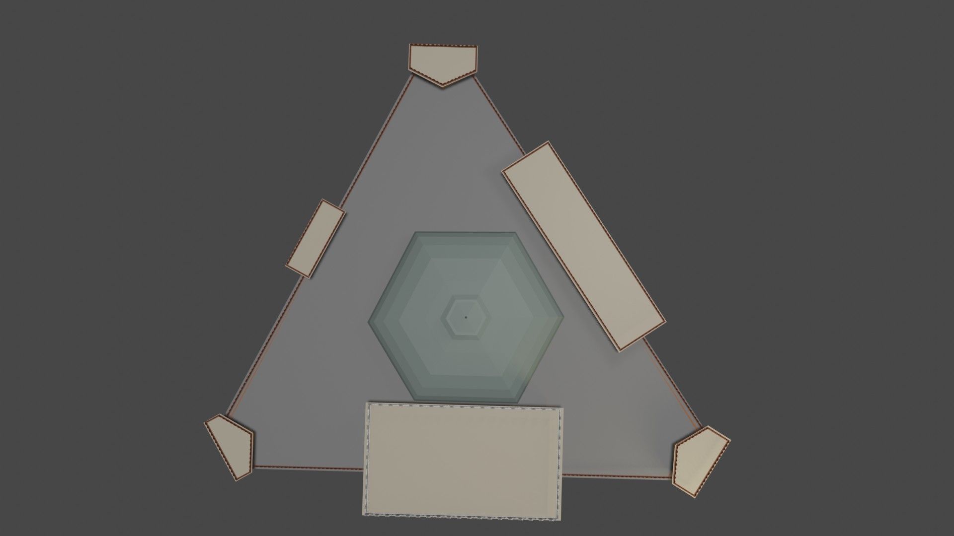 City Hall Low-poly 3D model_5