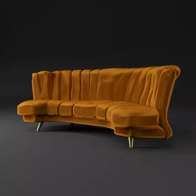 Velvet sofa 3D model