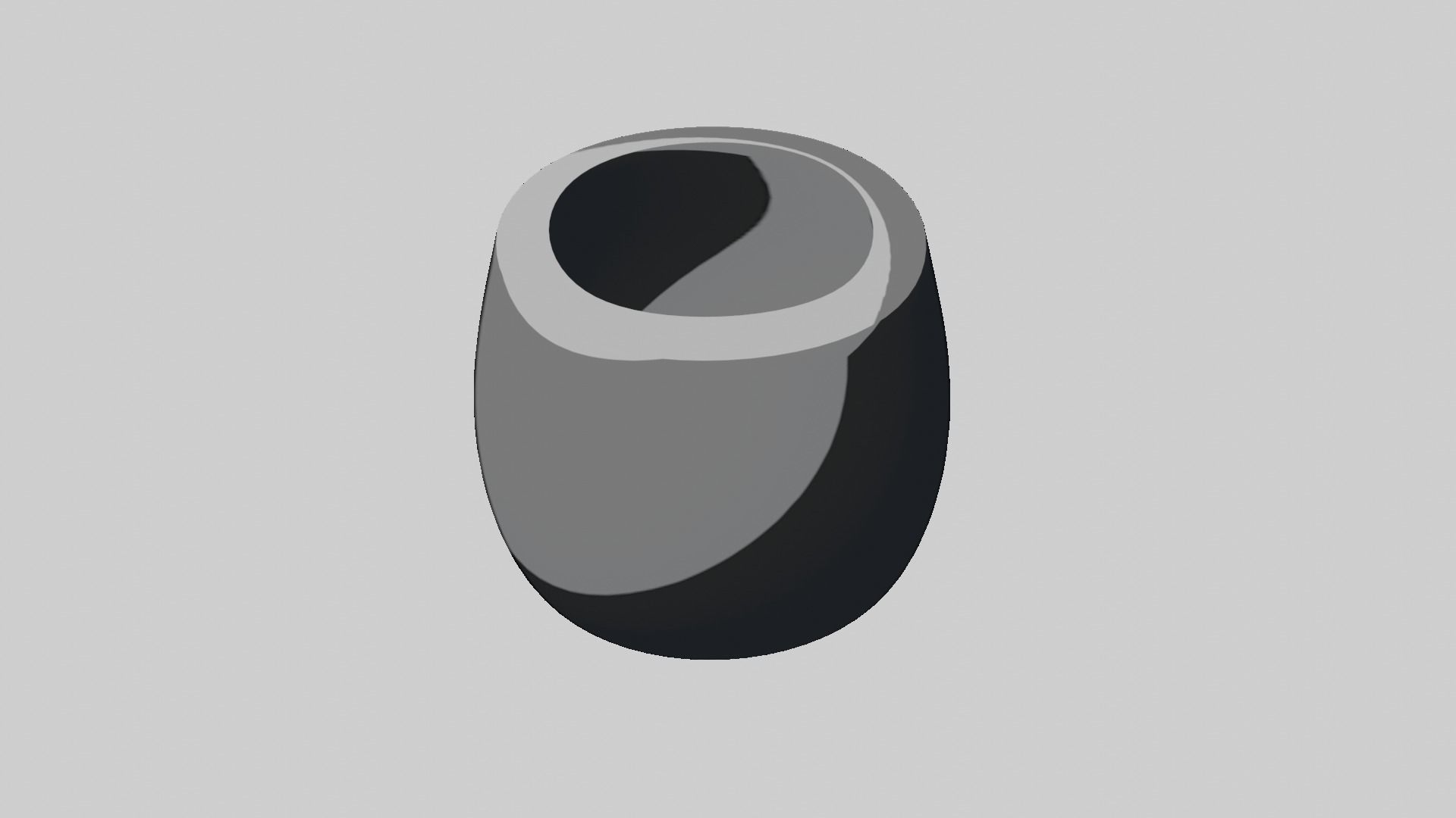 Modern rounded crockery vases Base Collection Low-poly 3D model_74