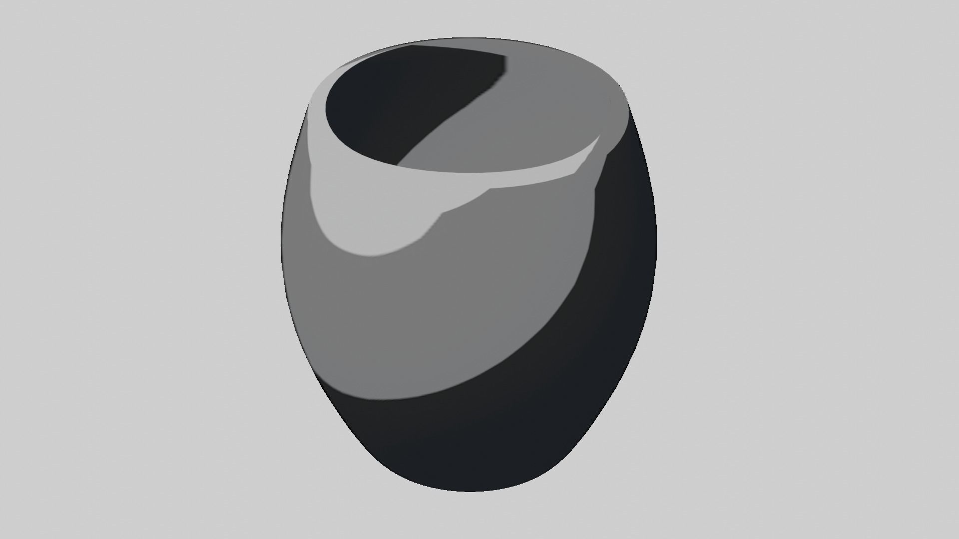 Modern rounded crockery vases Base Collection Low-poly 3D model_103