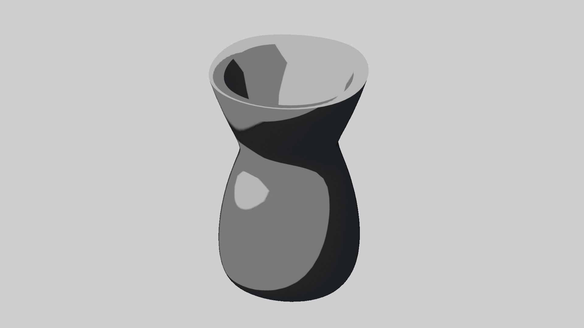 Modern rounded crockery vases Base Collection Low-poly 3D model_84