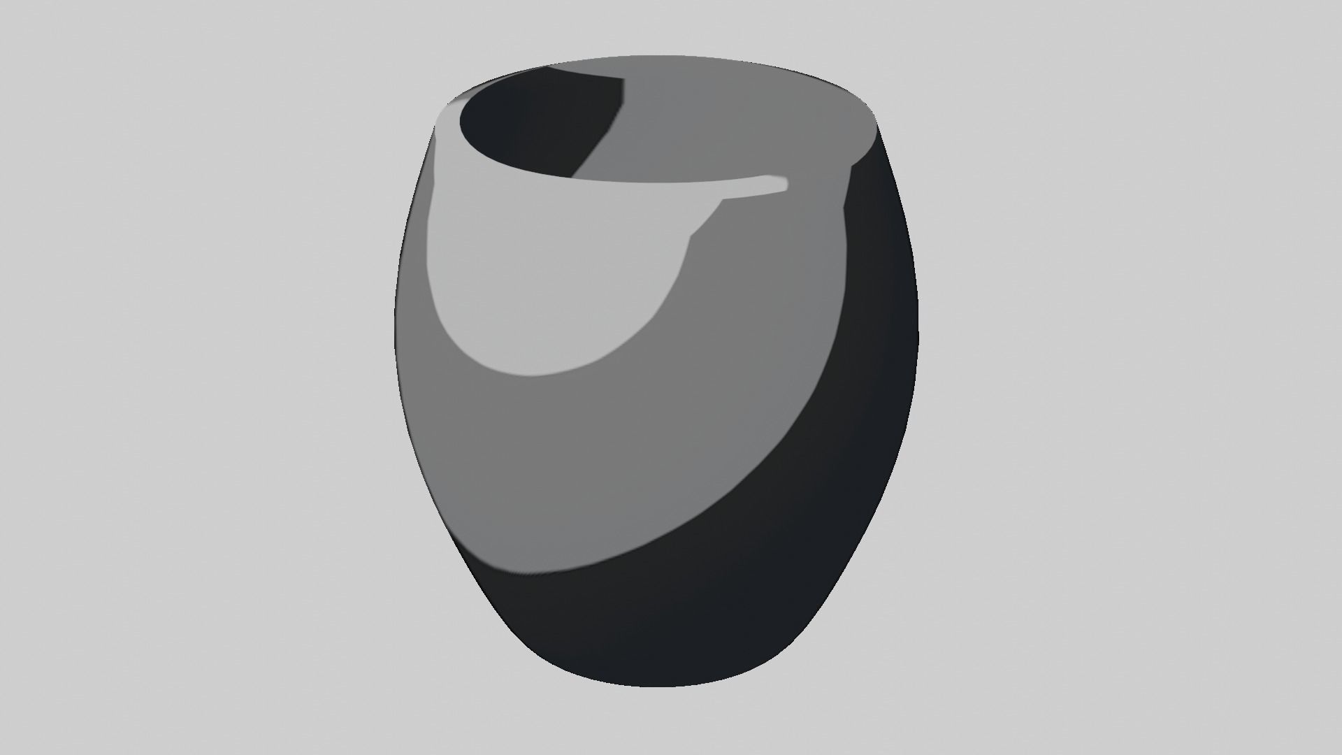 Modern rounded crockery vases Base Collection Low-poly 3D model_96