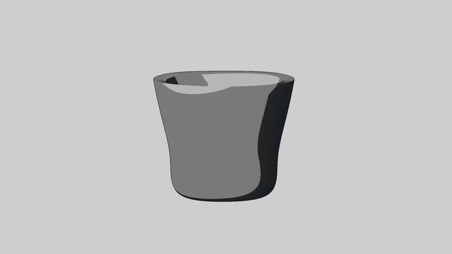 Modern rounded crockery vases Base Collection Low-poly 3D model_49