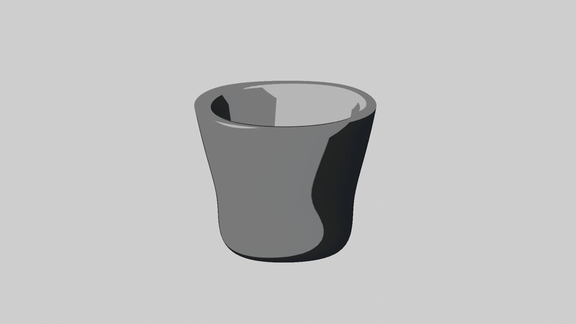 Modern rounded crockery vases Base Collection Low-poly 3D model_50
