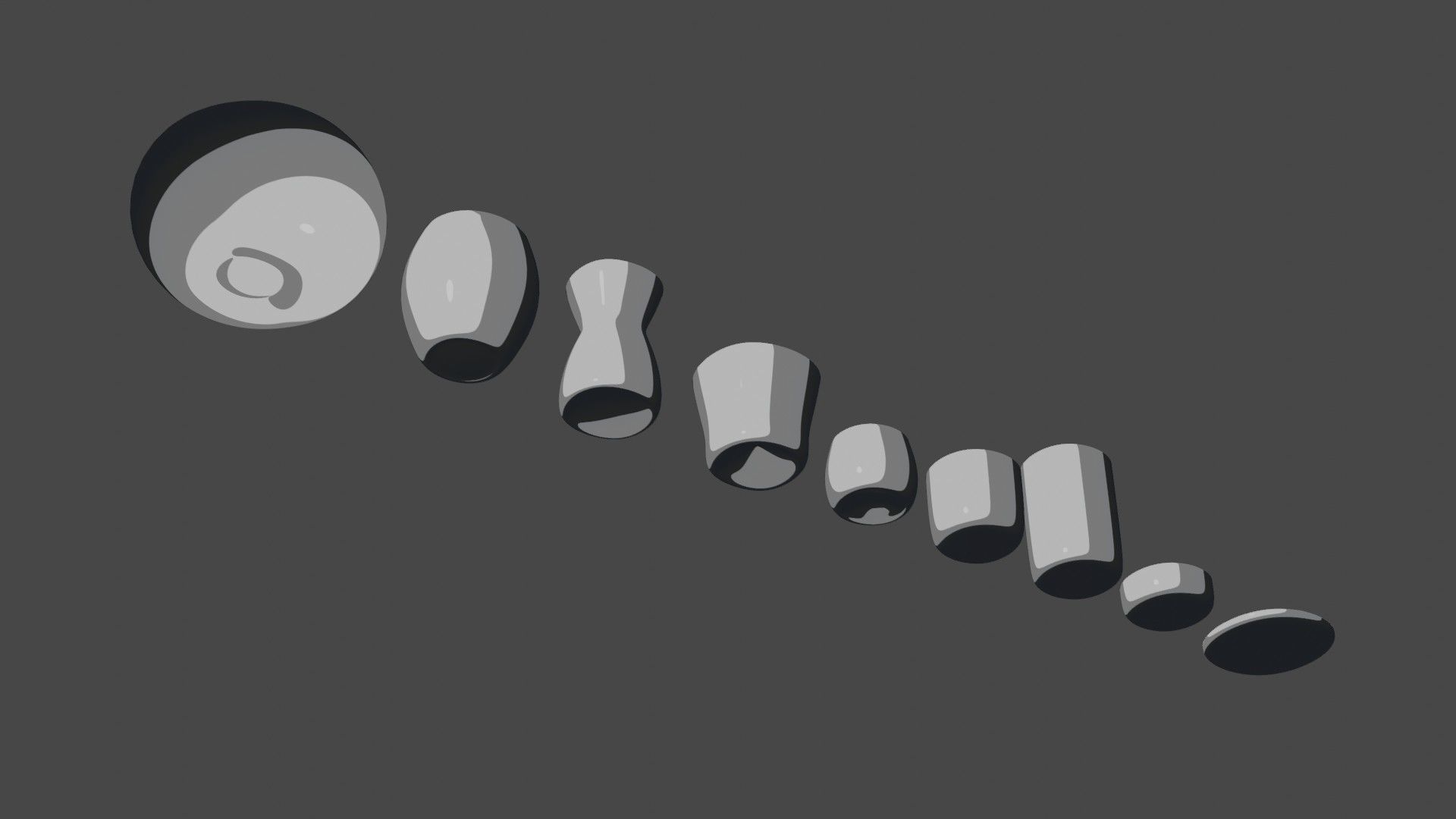 Modern rounded crockery vases Base Collection Low-poly 3D model_22