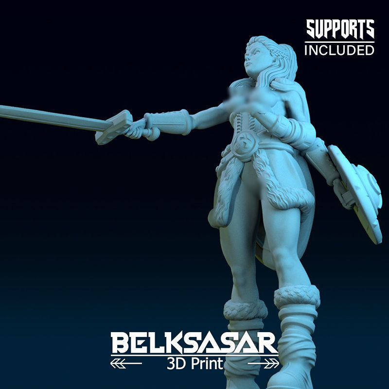 Challenger Viking Nude 3D print model_18